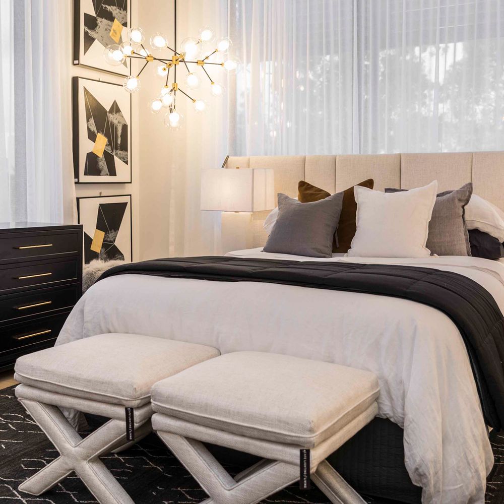 Bronx Panelled Queen Bedhead in Natural Linen