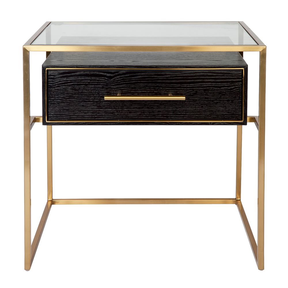 Vogue Small Bedside Table in Gold