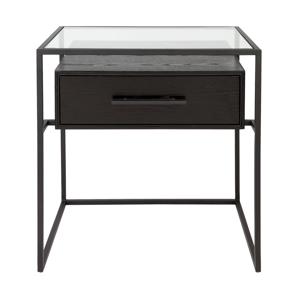 Vogue Small Bedside Table in Black