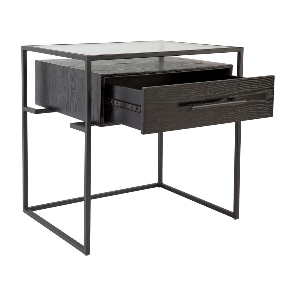 Vogue Small Bedside Table in Black