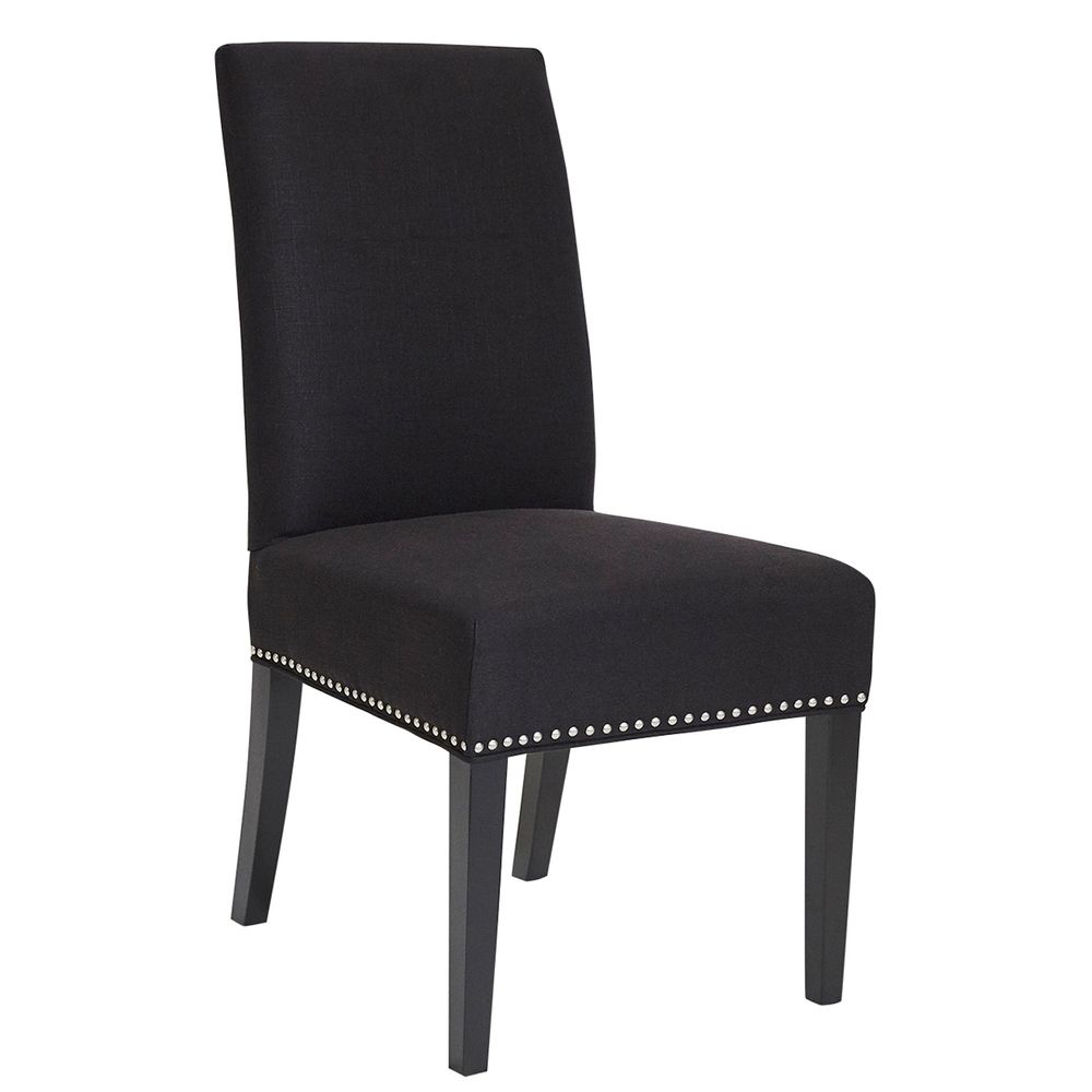 Bentley Dining Chair in Black Linen
