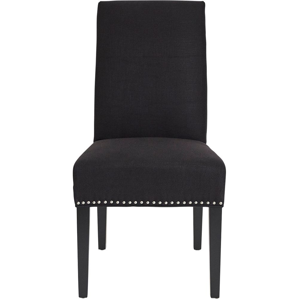 Bentley Dining Chair in Black Linen