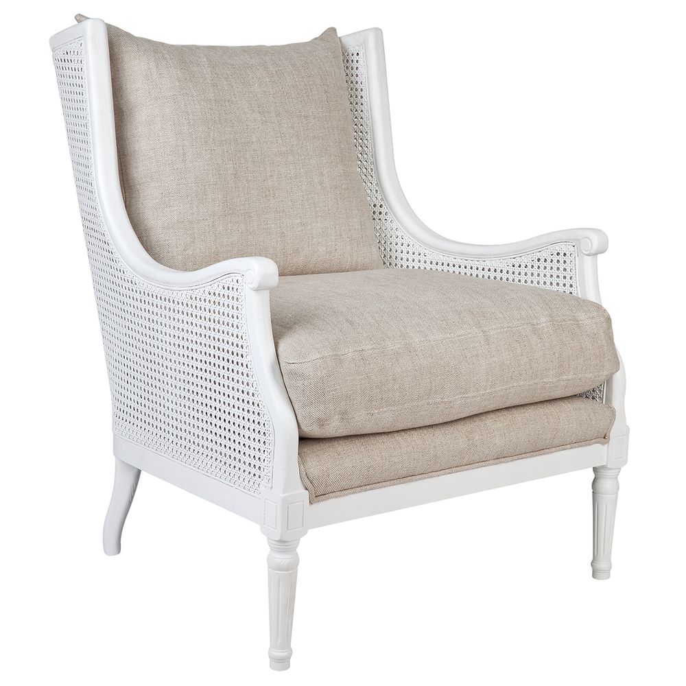 Havana Rattan Armchair in White