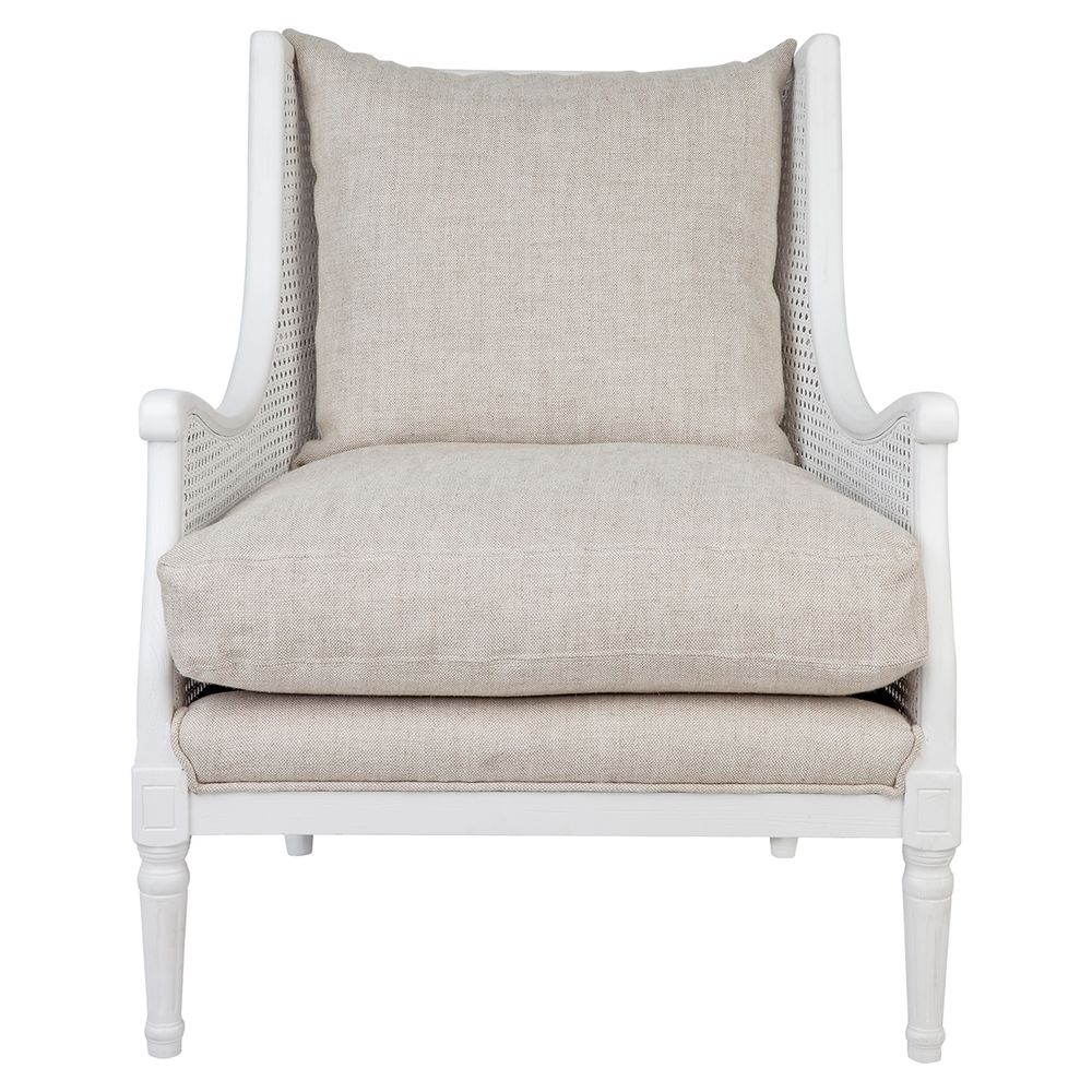 Havana Rattan Armchair in White