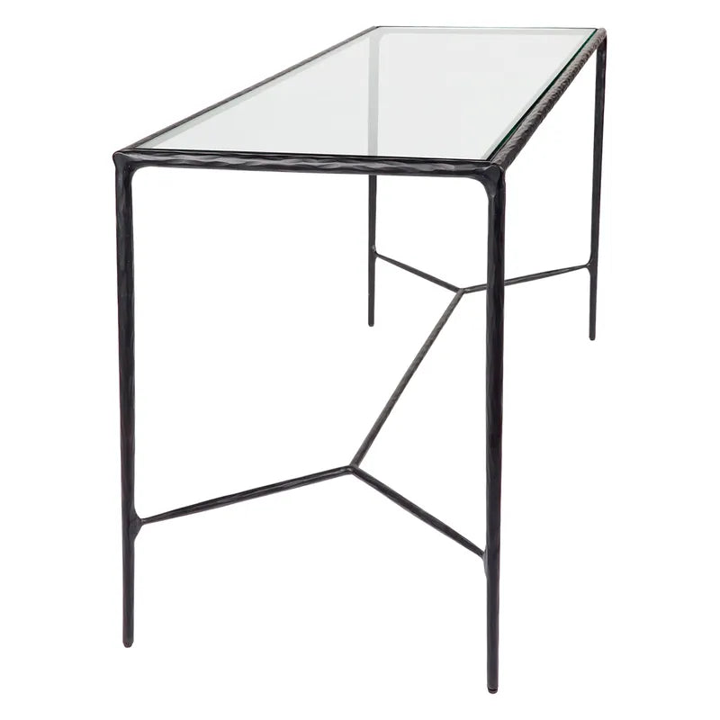 Heston Glass Desk in Black