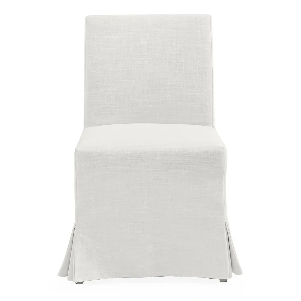 Brighton Slip Cover Dining Chair in White Linen