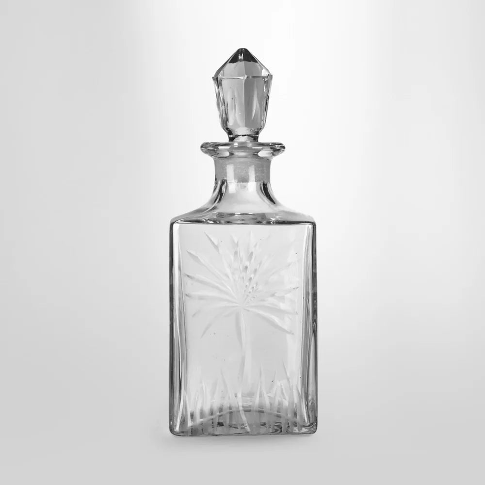 Tropical Palm Glass Decanter