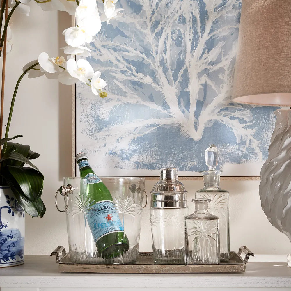 Tropical Palm Glass Decanter