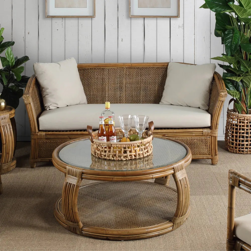 Carmen Rattan 2 Seater Sofa