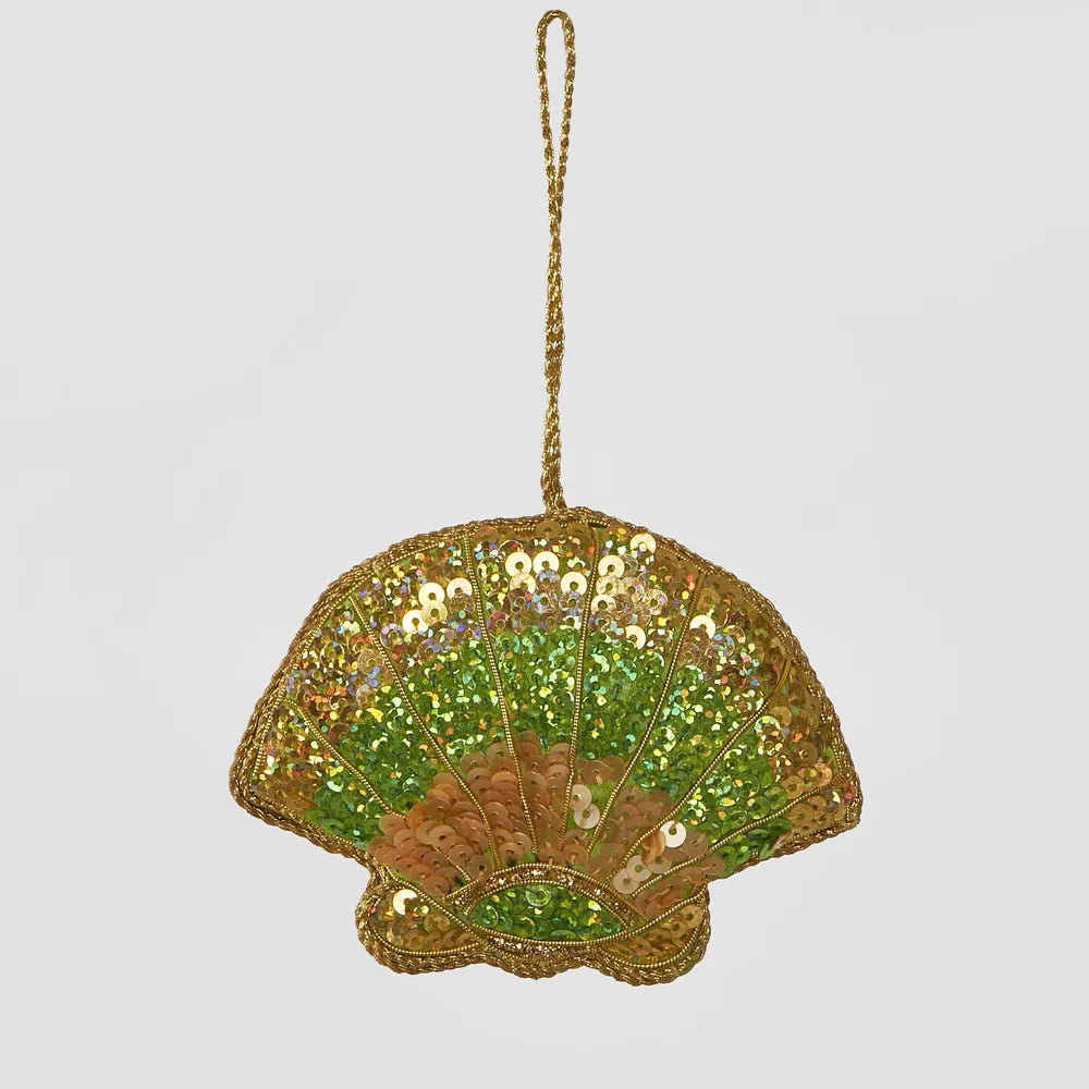 Cockle Shell Sequin Hanging Decoration