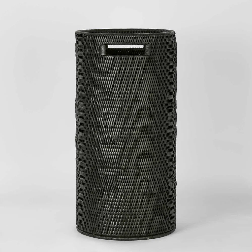 Rattan Umbrella Stand in Black