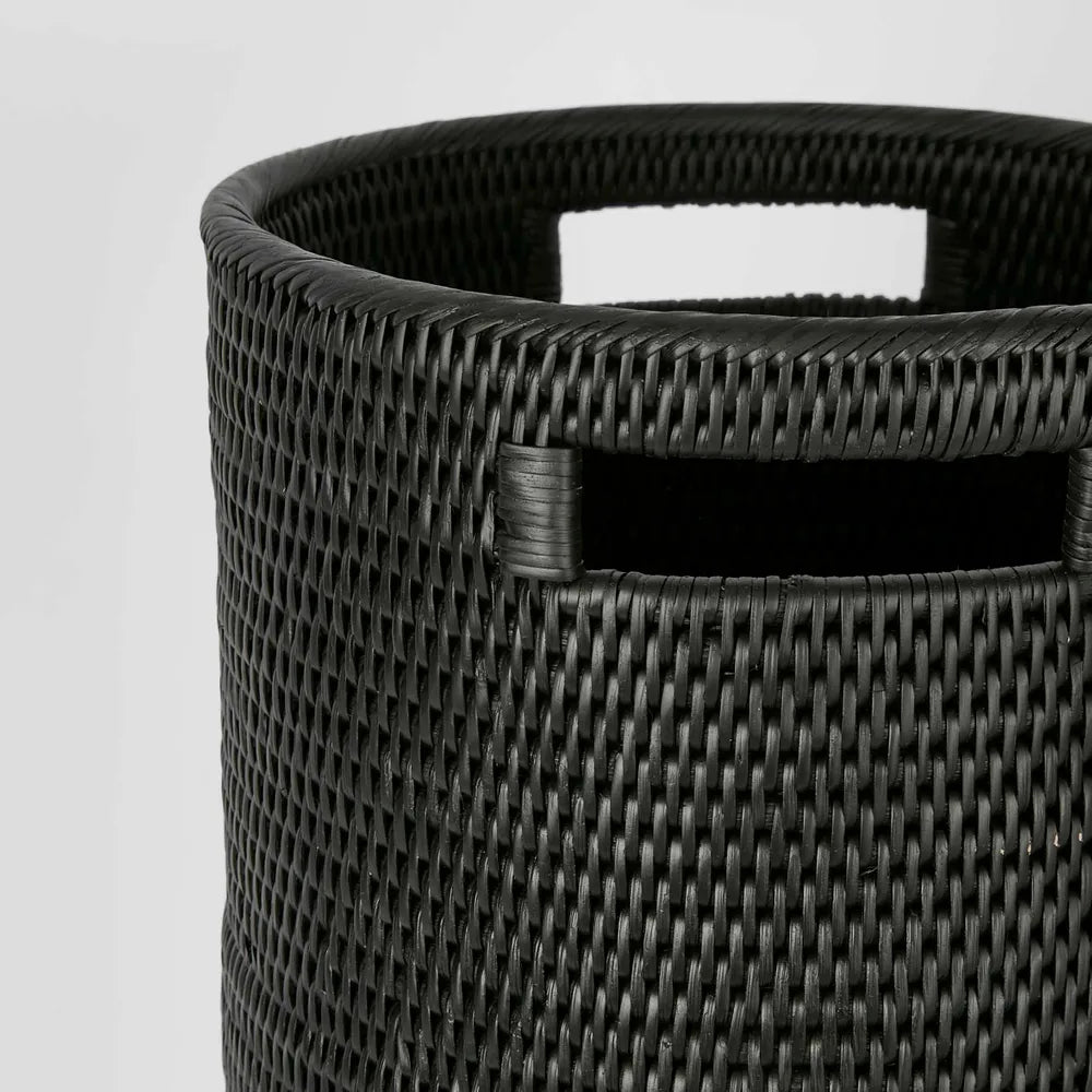 Rattan Umbrella Stand in Black