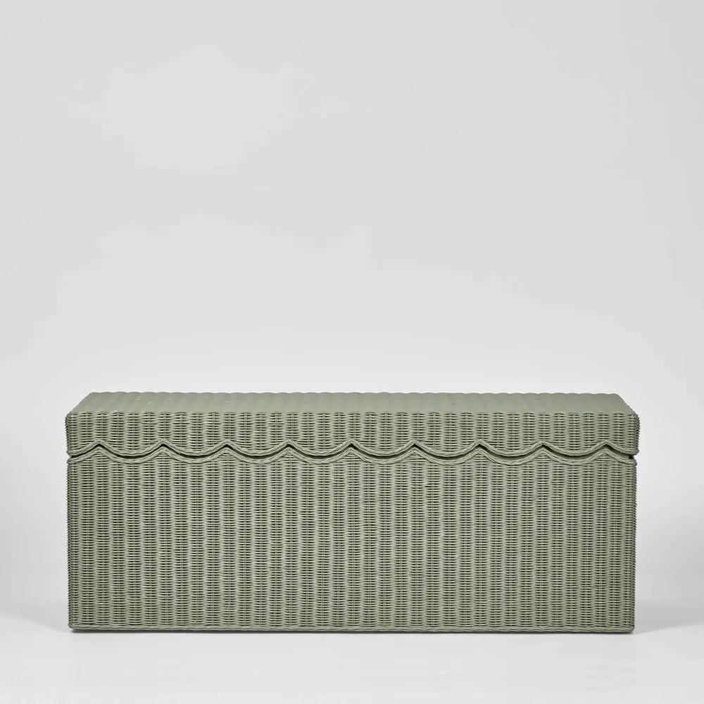 Scallop Rattan Trunk