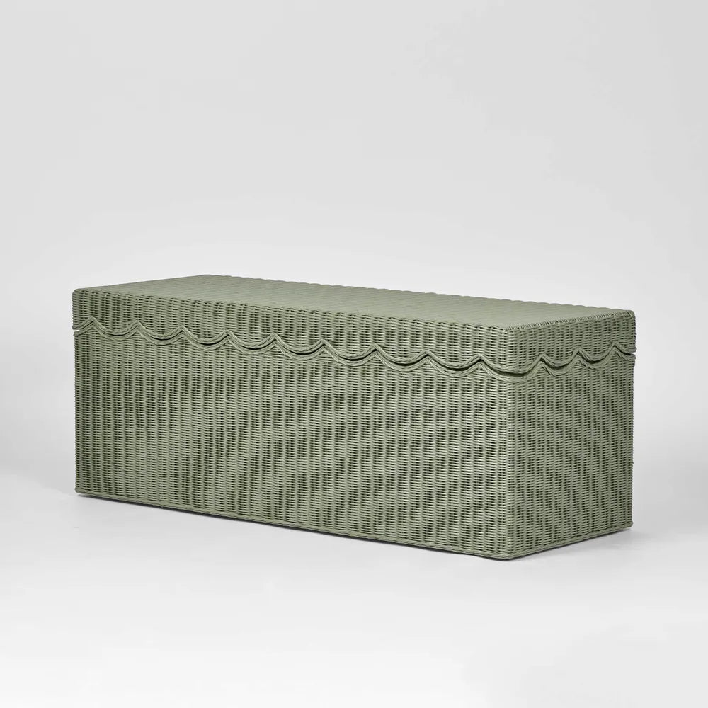 Scallop Rattan Trunk