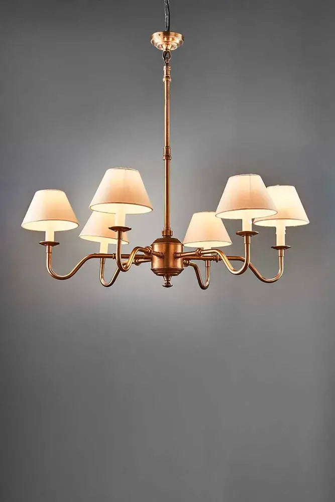 Prescot Chandelier in Antique Brass