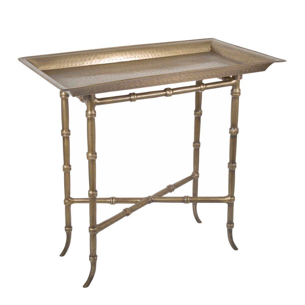Rectangular Brass Tray Table
