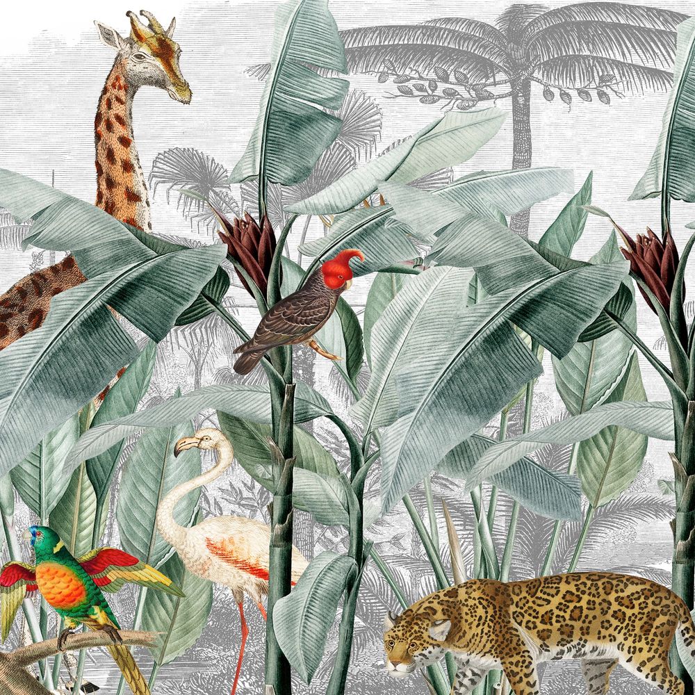 New Concept Moveable Wall Paper - Jungle