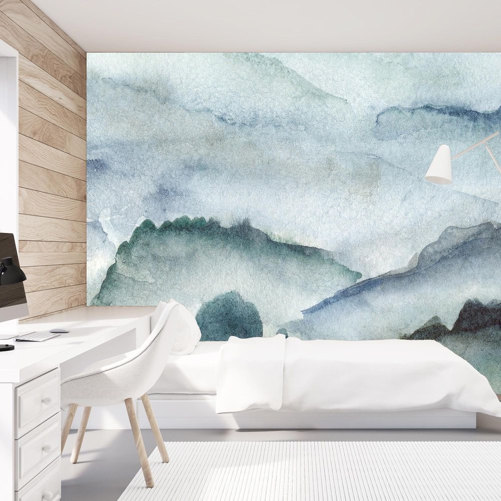 New Concept Moveable Wall Paper - Blue Wash