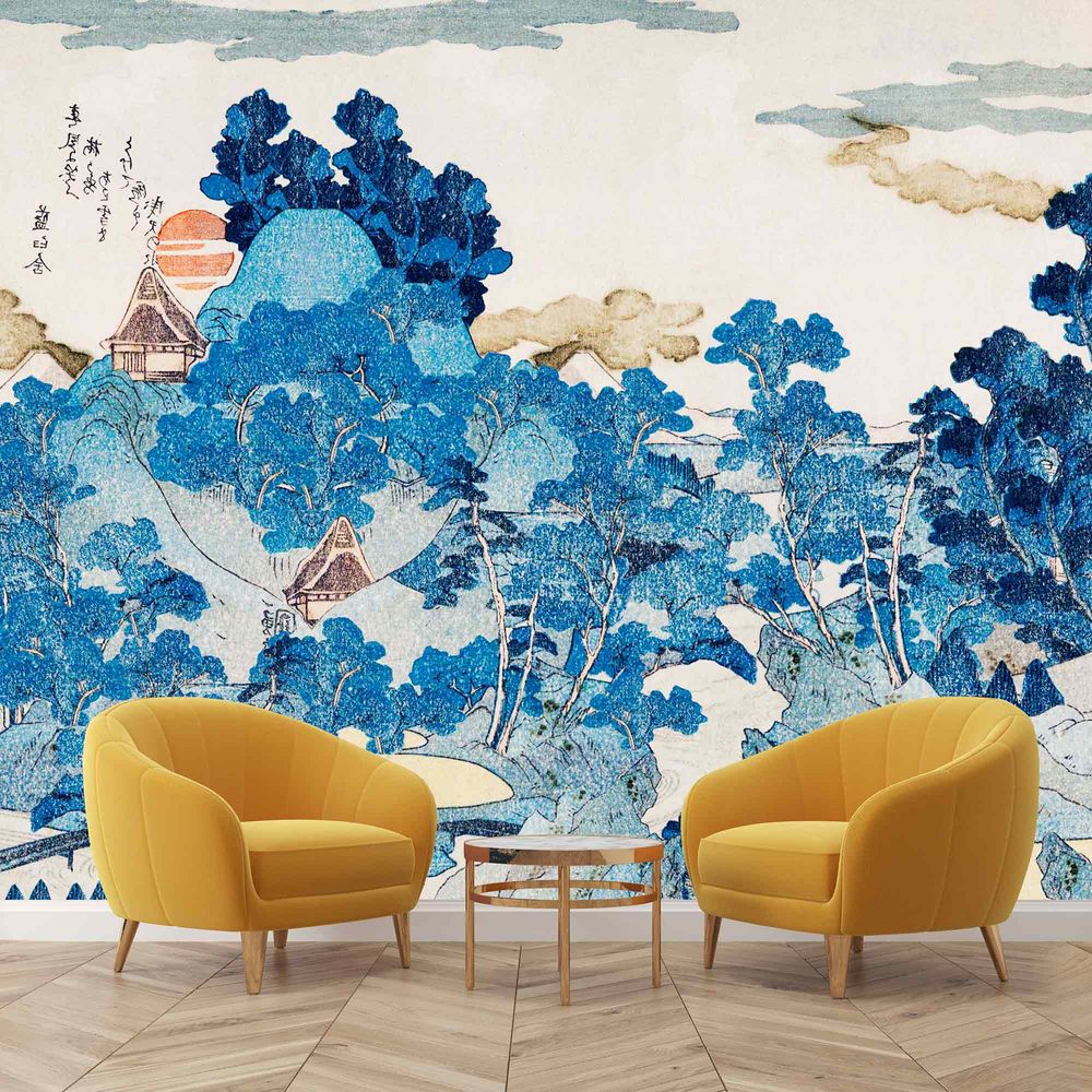 New Concept Moveable Wall Paper - Blue Willow