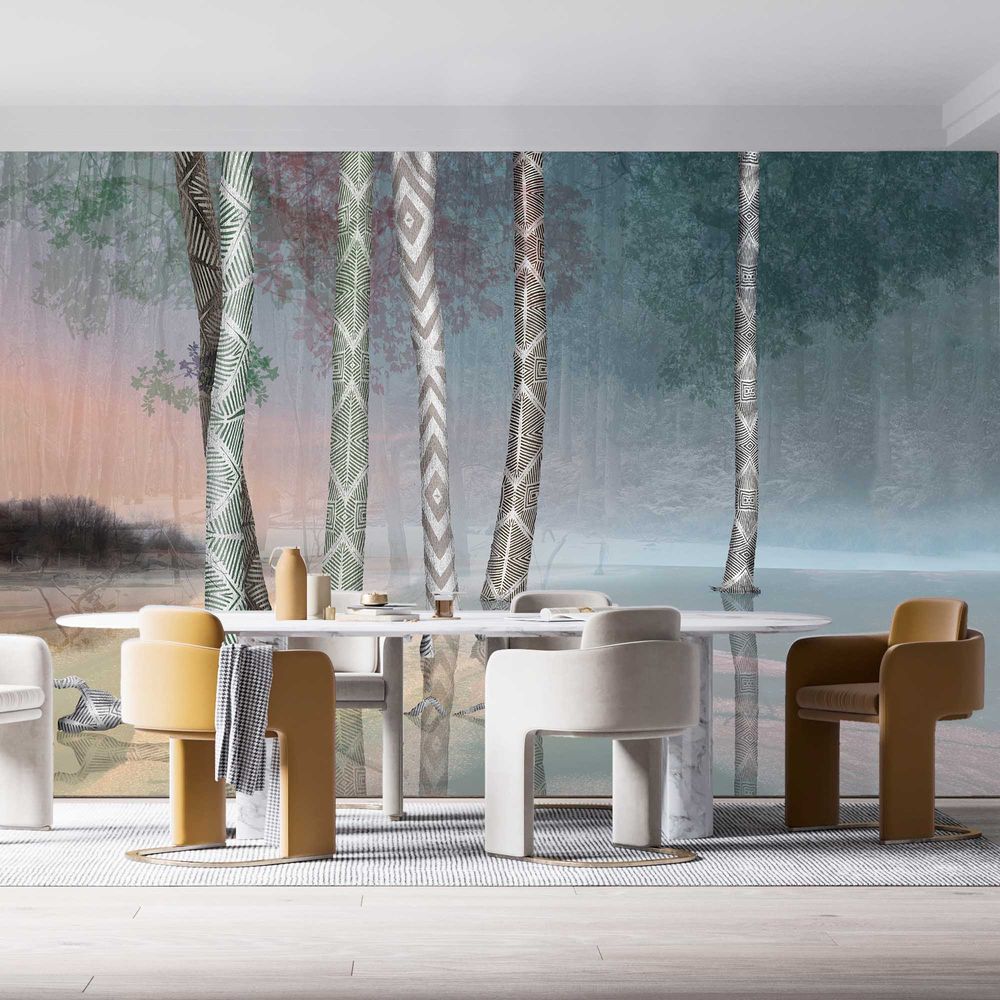 New Concept Moveable Wall Paper - Terrazzo Trees