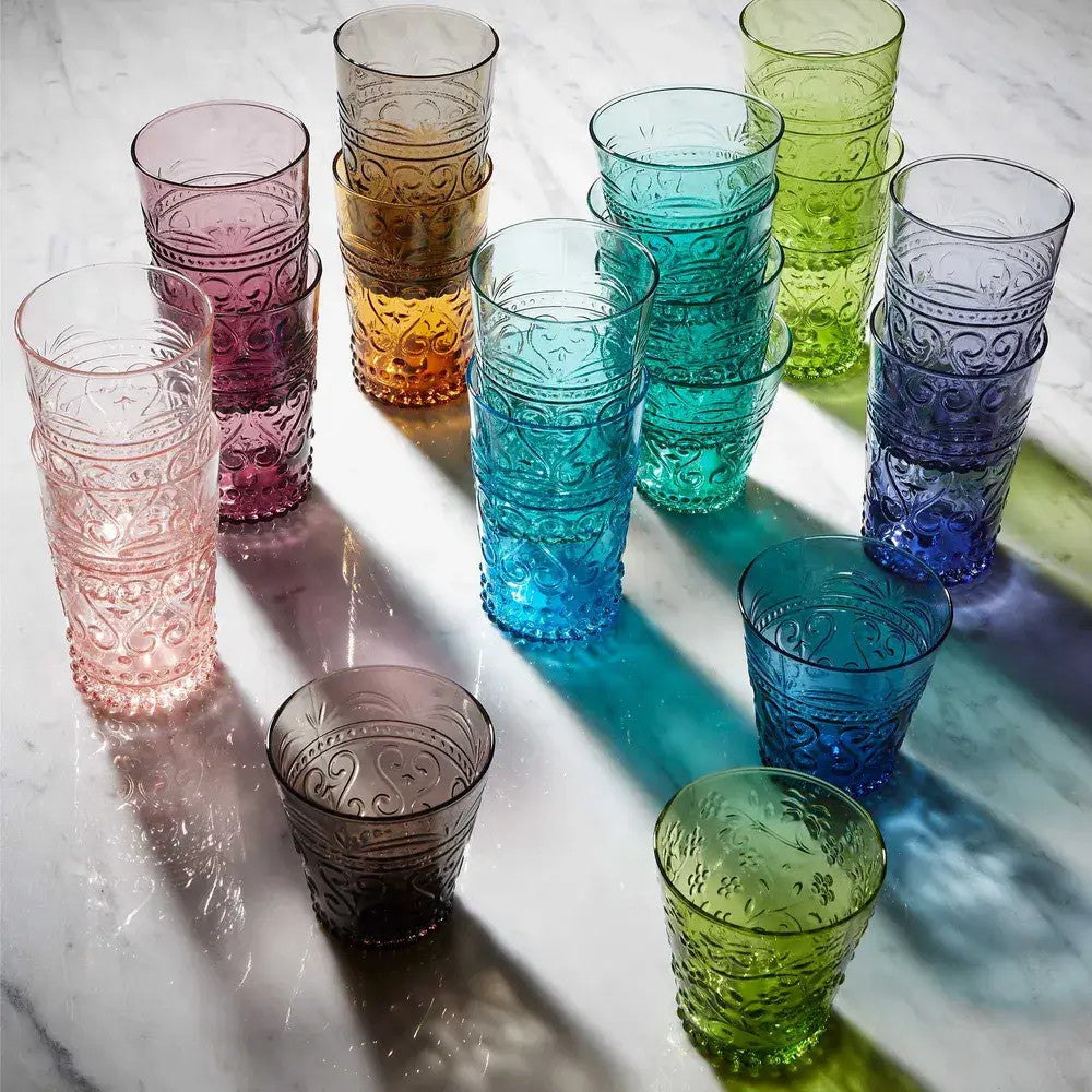 Glass Tumbler Set of 8 in Amethyst