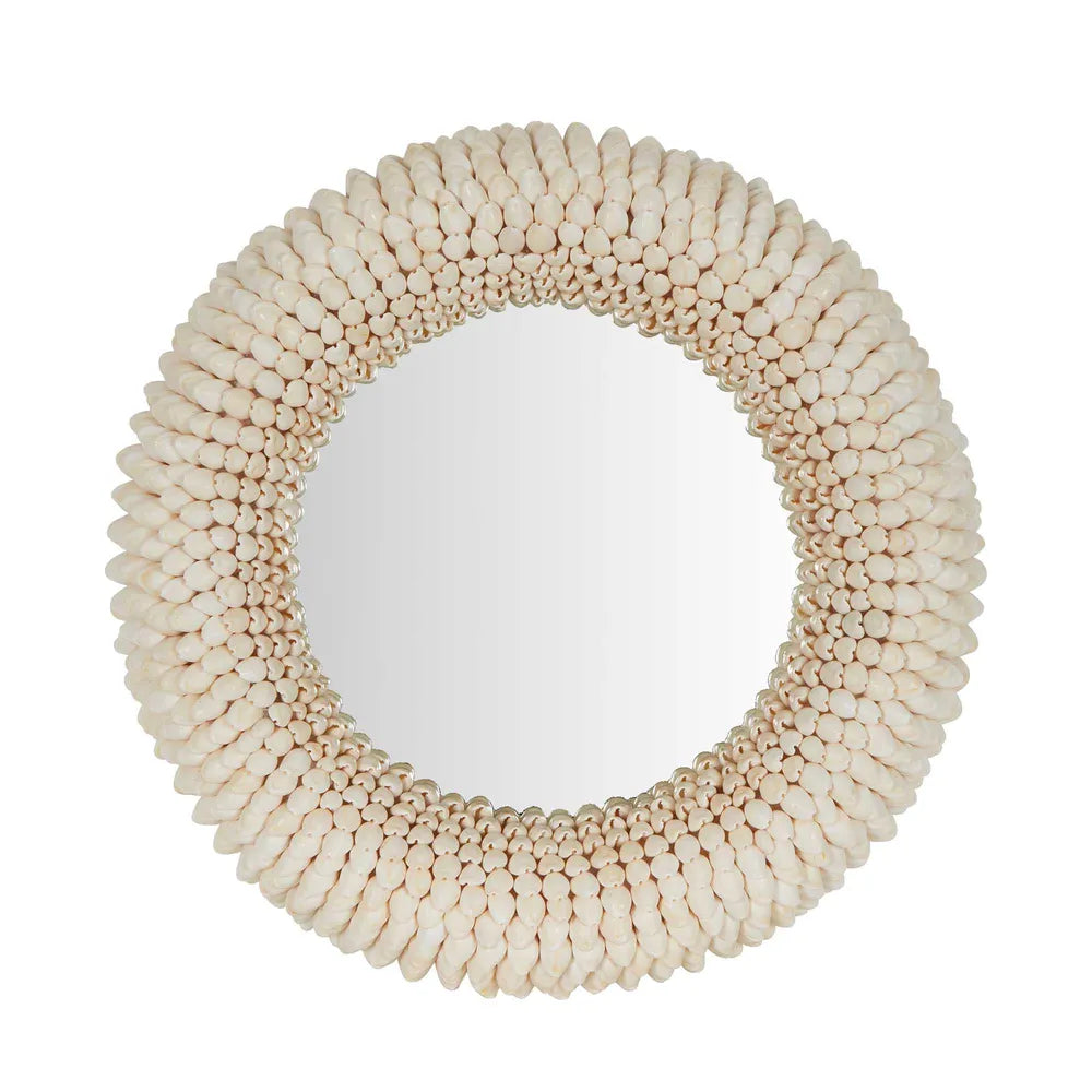 Terrigal Round Mirror in Cream