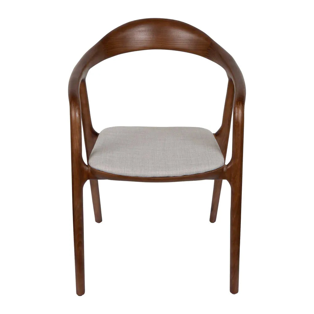 Ellison Ash Wooden Chair in Silver