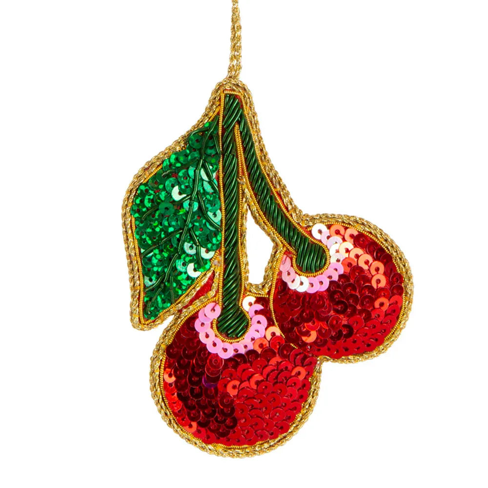 Cherry Sequin Hanging Decoration