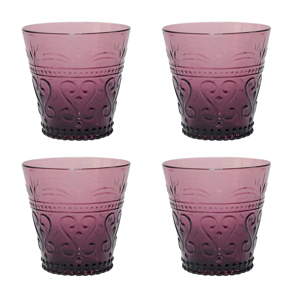 Glass Tumbler Set of 8 in Amethyst