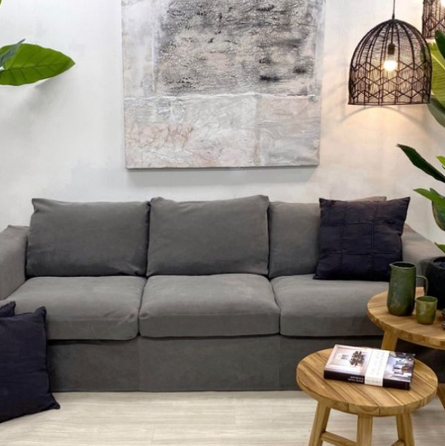 Newport Sofa in Grey Cotton