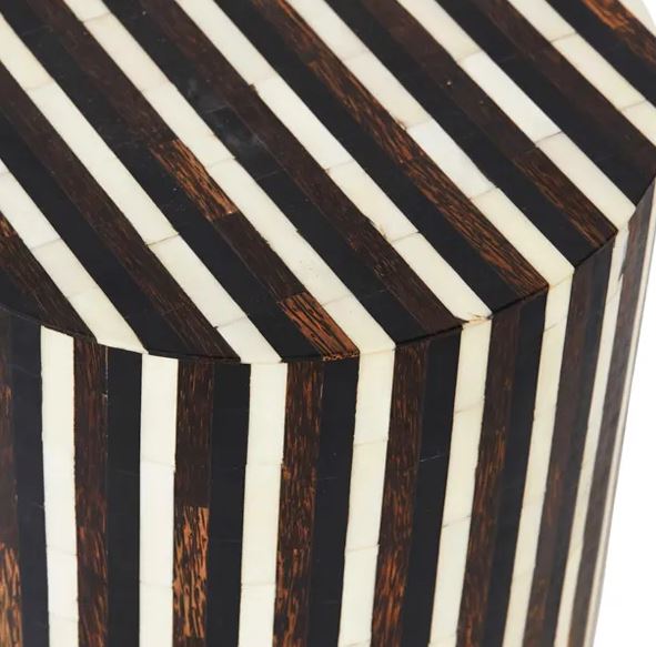 Harvard Bone Inlay Side Table