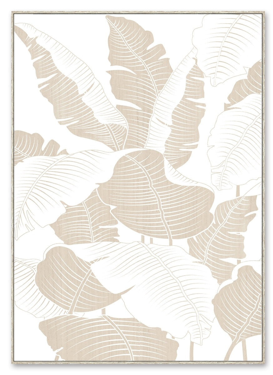 Tropical Leaves Carved Wall Art