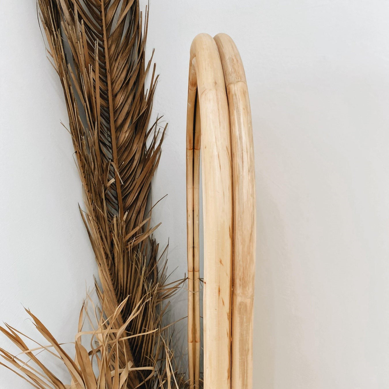 Full Length Rattan Arch Mirror