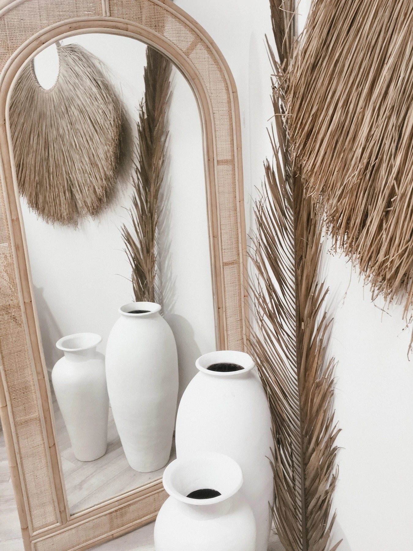 Rattan Seville Full Length Mirror