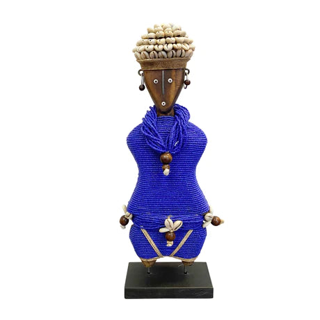 Ndamji Beaded Doll in Indigo