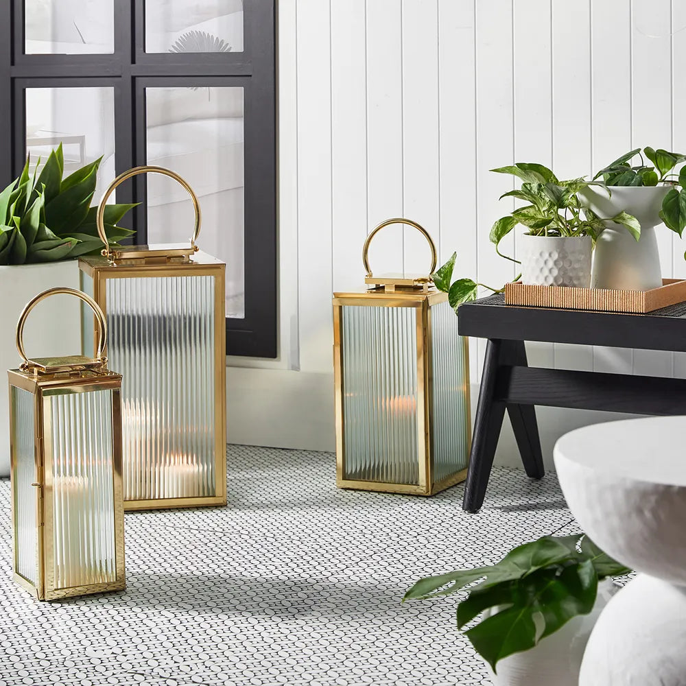 Byron Lantern in Gold