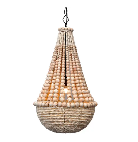 Countess Beaded Chandelier in Natural