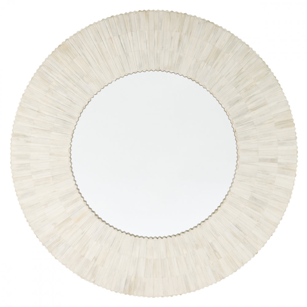 Bone Round Celine Mirror