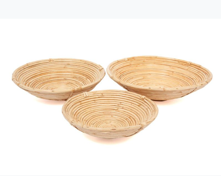 Naini (Set Of 3) Handmade Cane Decorative Fruit Bowls