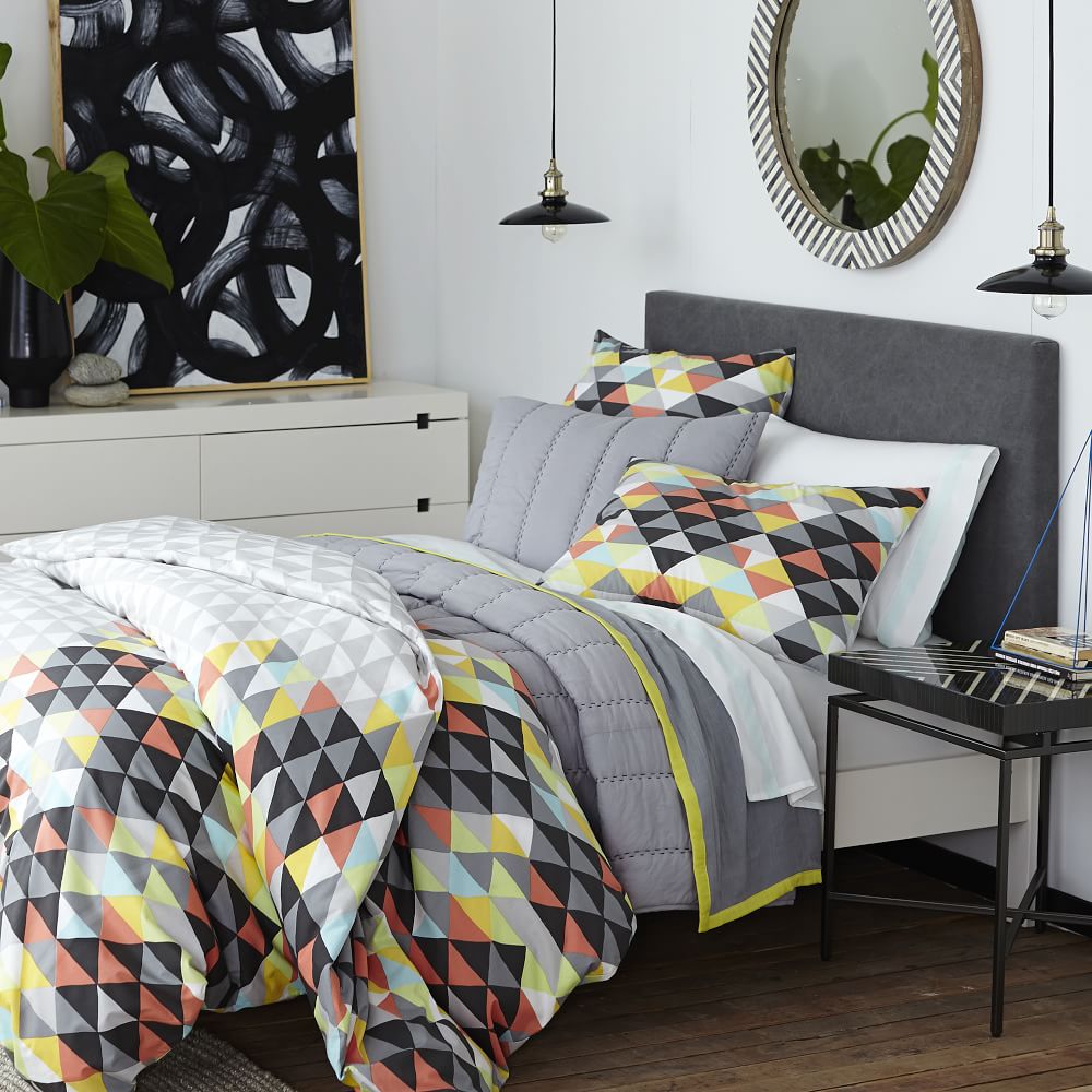 Bone Inlay Herringbone Round Mirror