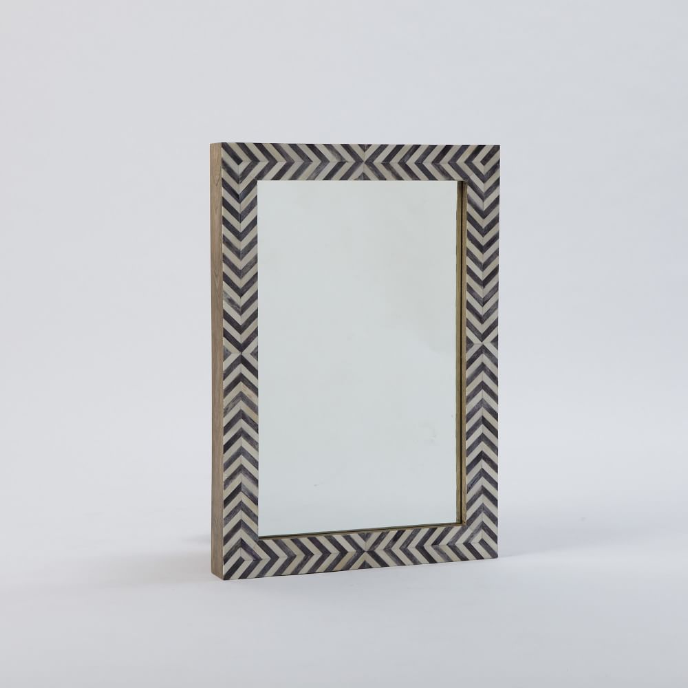 Bone Inlay Herringbone Wall Mirror