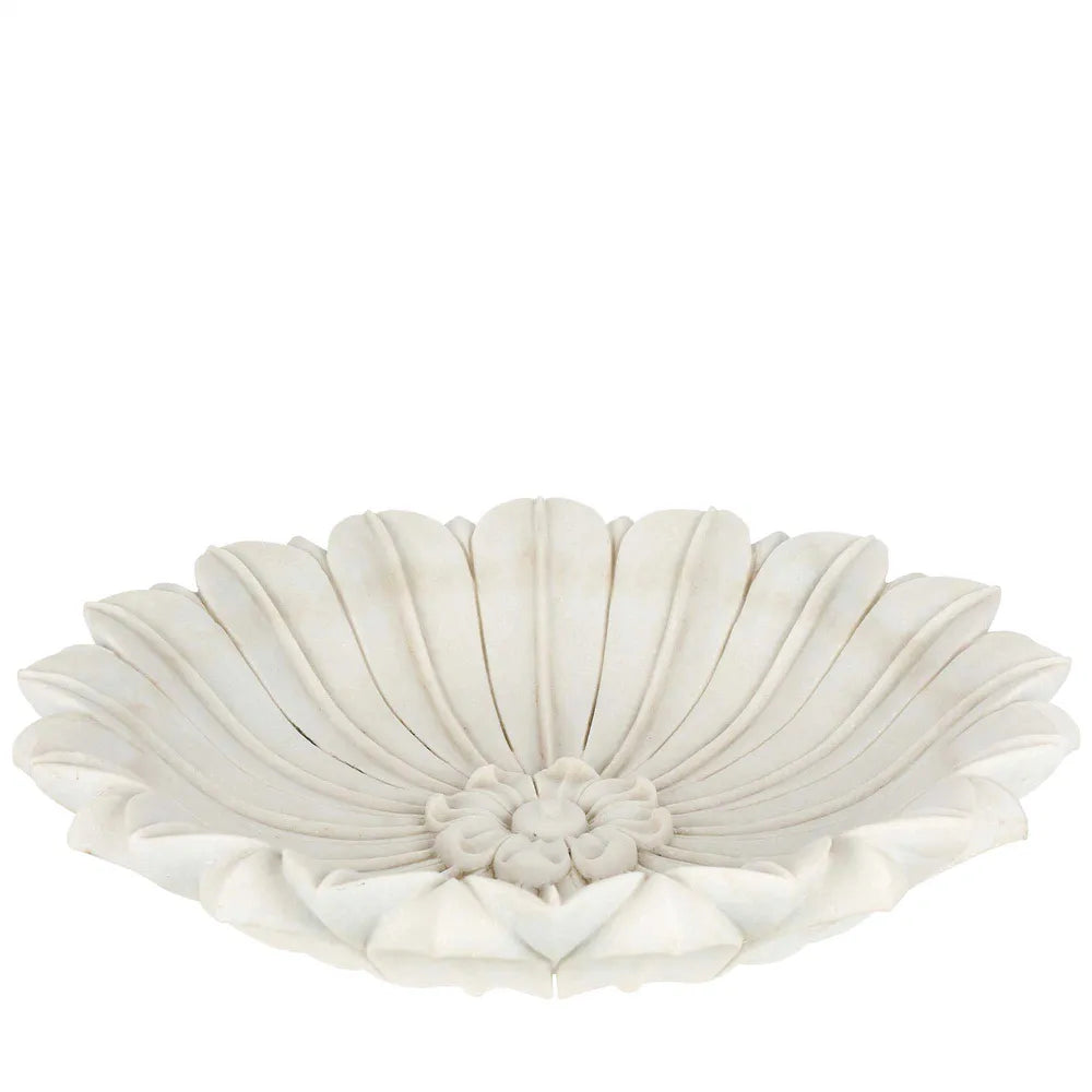 Large Flower Marble Bowl