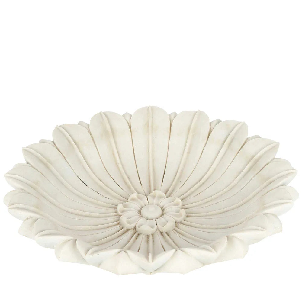 Large Flower Marble Bowl
