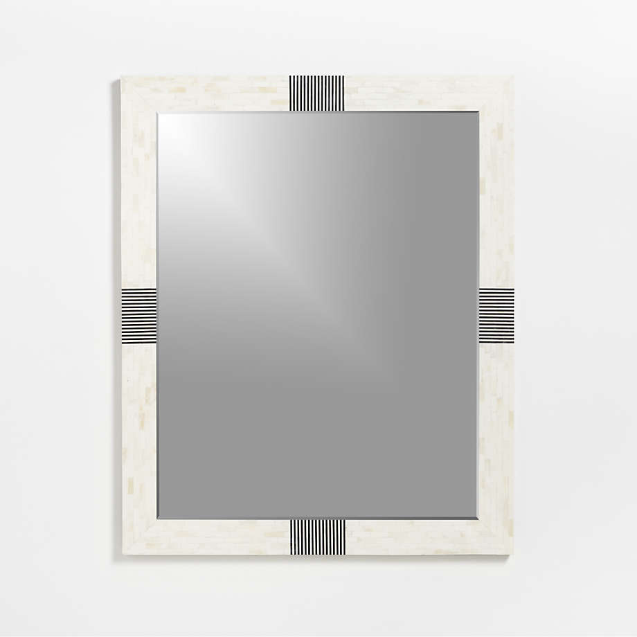 Roma Bone Rectangular Wall Mirror