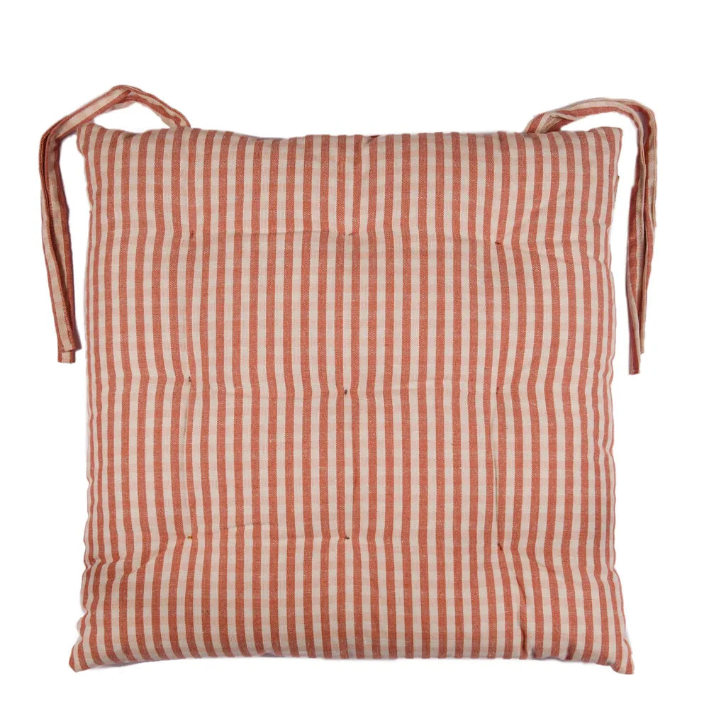 Gingham Seat Pad in Fig