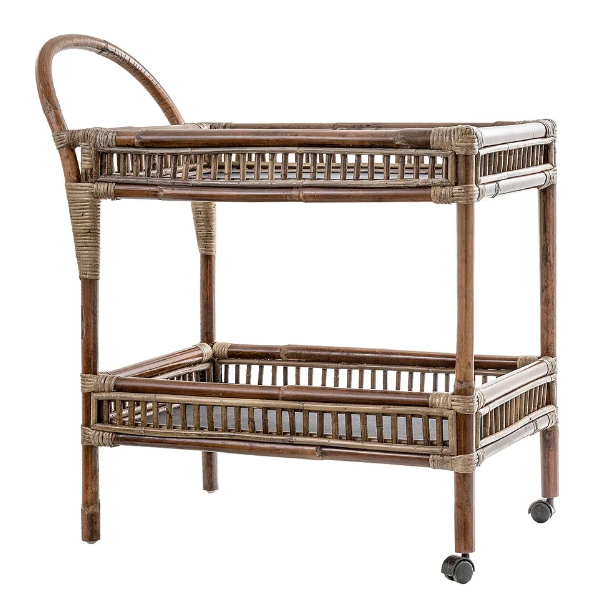 Seville Rattan & Bamboo Tea Cart