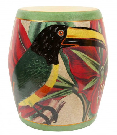 Toucan Porcelain Stool