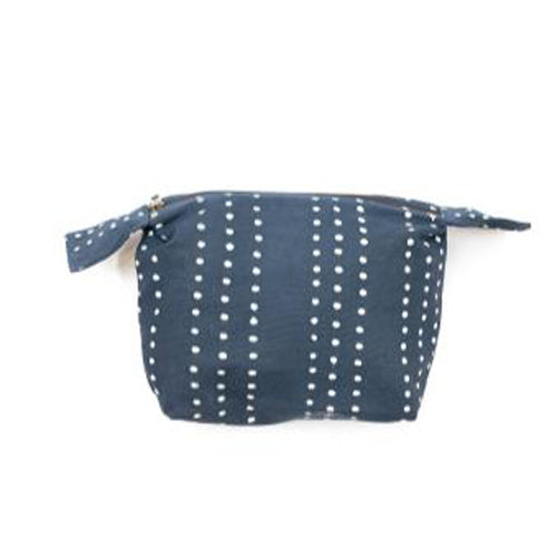 Tribal Cloth Cushion Cover Washbag in Indigo Intense