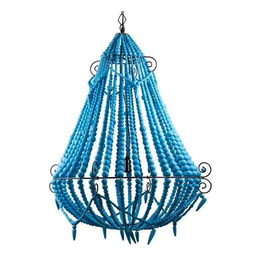 Marbella Beaded Chandelier in Turquoise