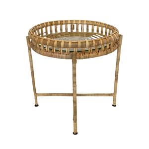 Darma Round Rattan Side Table